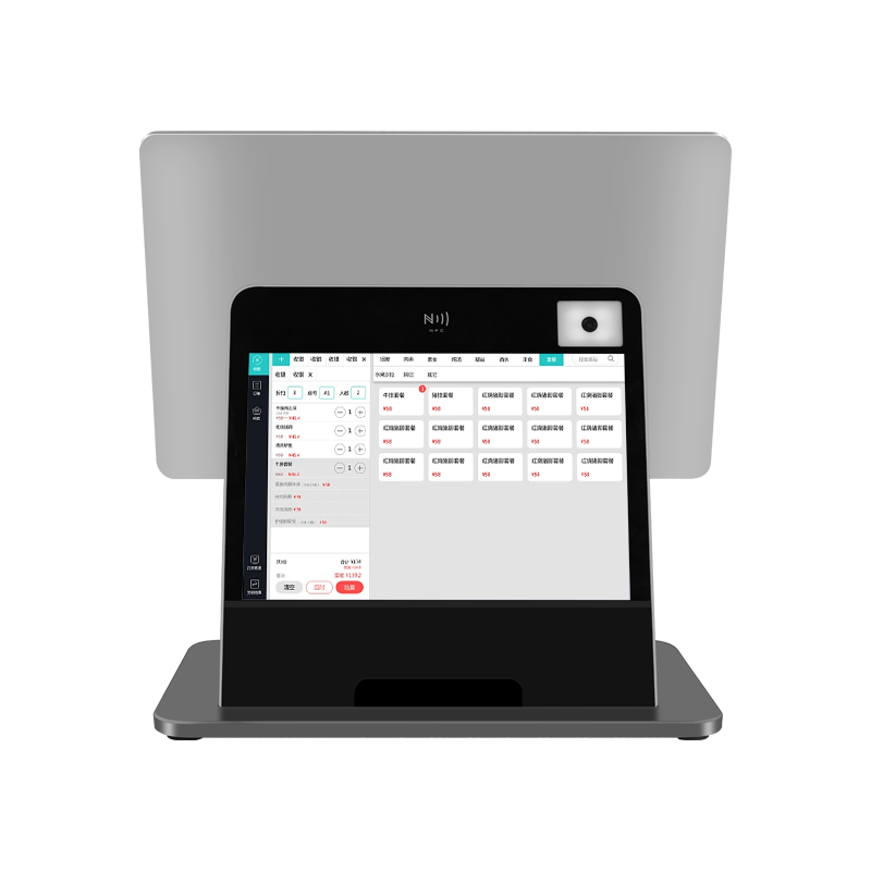 Ultra Sleek F411 Dual Touchscreen POS Monitor with nft/barcode scanners - Image 2