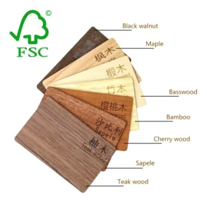 Eco Customizable Wooden RFID Hotel Key Card NFC Tag