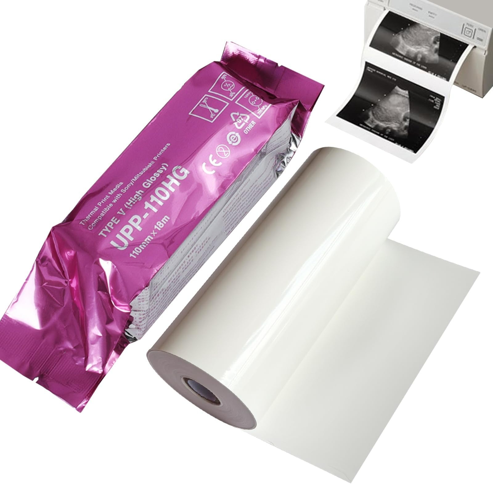Sony UPP-110HG Compatible High Gloss Thermal Paper for Ultrasound Imaging| type v for ultrasound imaging - Image 3